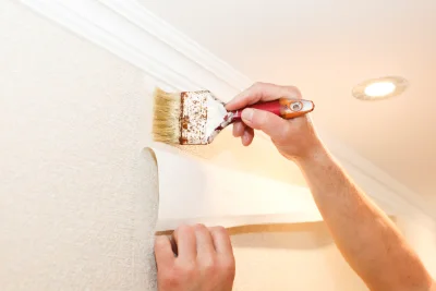 Pose de papier peint à Alièze — revêtements muraux et toiles de verre